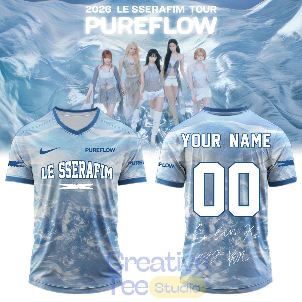 LE SSERAFIM “PUREFLOW” Tour 2026 Custom Edition Signature Football Jersey LE SSERAFIM “PUREFLOW” Tour 2026 Custom Edition Signature Football Jersey