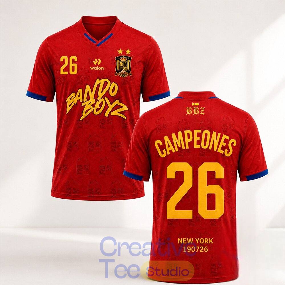 Lamine Keyne Yamal Bando Boyz Spain Campeones Champions 2026 Jersey Lamine Keyne Yamal Bando Boyz Spain Campeones Champions 2026 Jersey