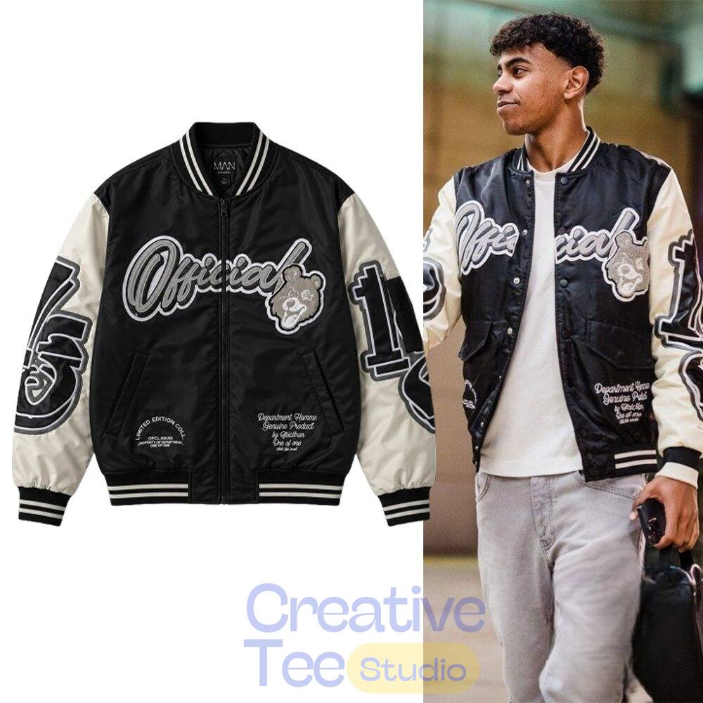 Lamine Yamal BoohooMAN PU Teddy Badge Bomber Jacket Lamine Yamal BoohooMAN PU Teddy Badge Bomber Jacket