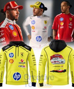Lewis Hamilton Scuderia Ferrari Limited Edition Hoodie Yellow