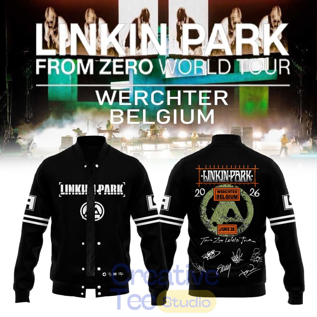 Linkin Park From Zero World Tour to Festivalpark in Werchter, Belgium Baseball Jacket Linkin Park From Zero World Tour to Festivalpark in Werchter, Belgium Baseball Jacket
