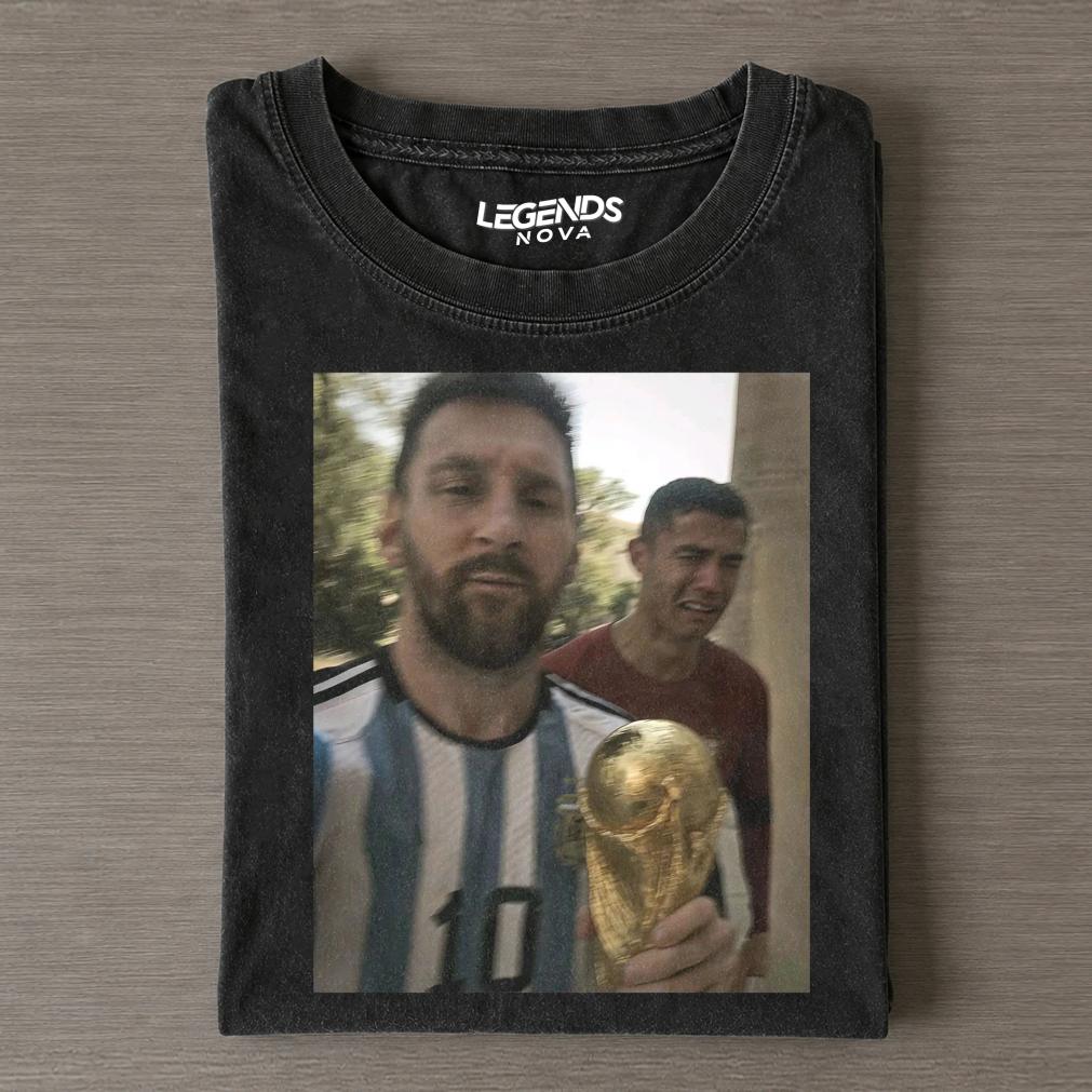 Lionel Messi 2026 Ronaldo Cry World Cup Tee Lionel Messi 2026 Ronaldo Cry World Cup Tee