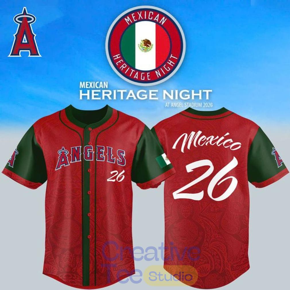 Los Angeles Angels 2026 Mexican Heritage Special Baseball Jersey Los Angeles Angels 2026 Mexican Heritage Special Baseball Jersey