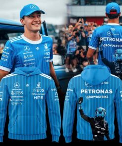 Mercedes-AMG PETRONAS F1 Team: Confidently striding alongside George Russell. Hoodie