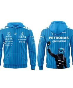 Mercedes-AMG PETRONAS F1 Team: Confidently striding alongside George Russell. Hoodie