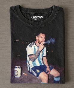 Messi Classic Retro Soccer Smoke Tee