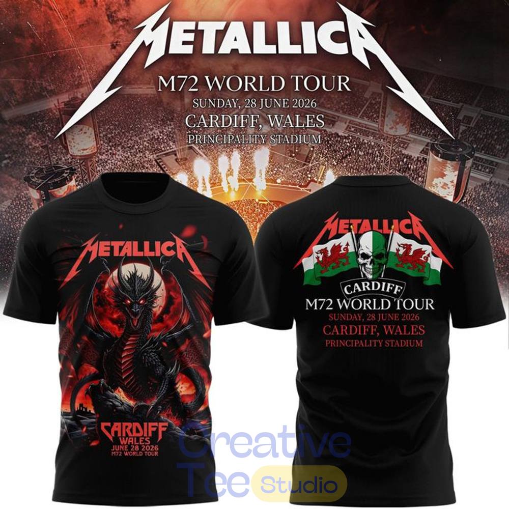 Metallica 2026 M72 World Tour Cardiff, Wales Limited Hoodie Metallica 2026 M72 World Tour Cardiff, Wales Limited Hoodie