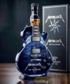 Metallica 45th Anniversary Guitar Ride the Lightning era Whiskey Bottle