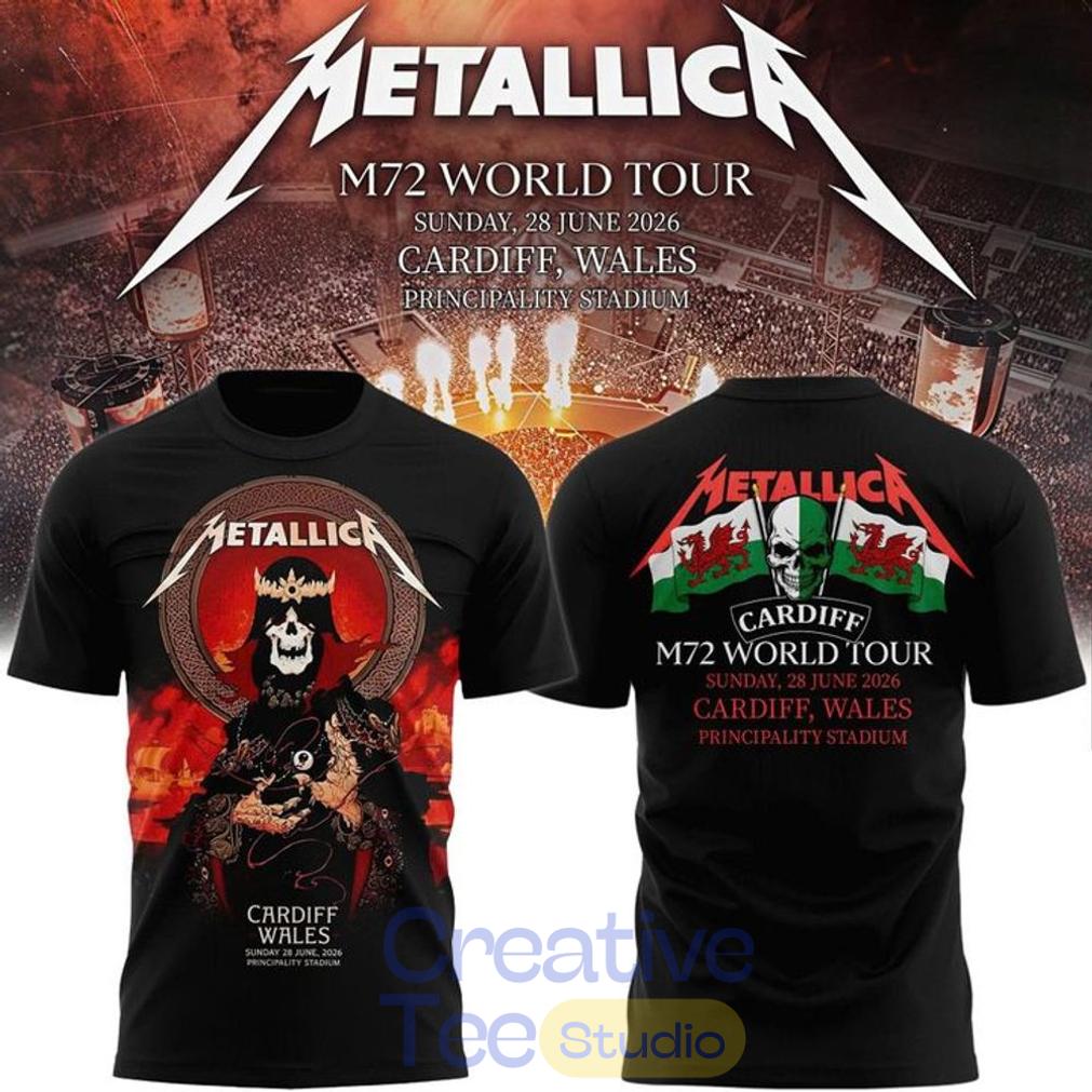 Metallica M72 World Tour Cardiff, Wales Principality Stadium T-Shirt Metallica M72 World Tour Cardiff, Wales Principality Stadium T-Shirt