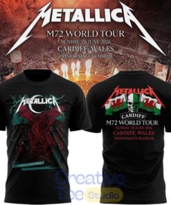 Metallica M72 World Tour Cardiff, Wales Principality Stadium T-Shirt