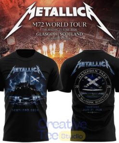 Metallica M72 World Tour Glasgow Special Black Hoodie