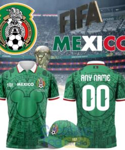 Mexico FIFA World Cup 2026 Disney Mickey Inspired Custom Soccer Jersey Mexico FIFA World Cup 2026 Disney Mickey Inspired Custom Soccer Jersey