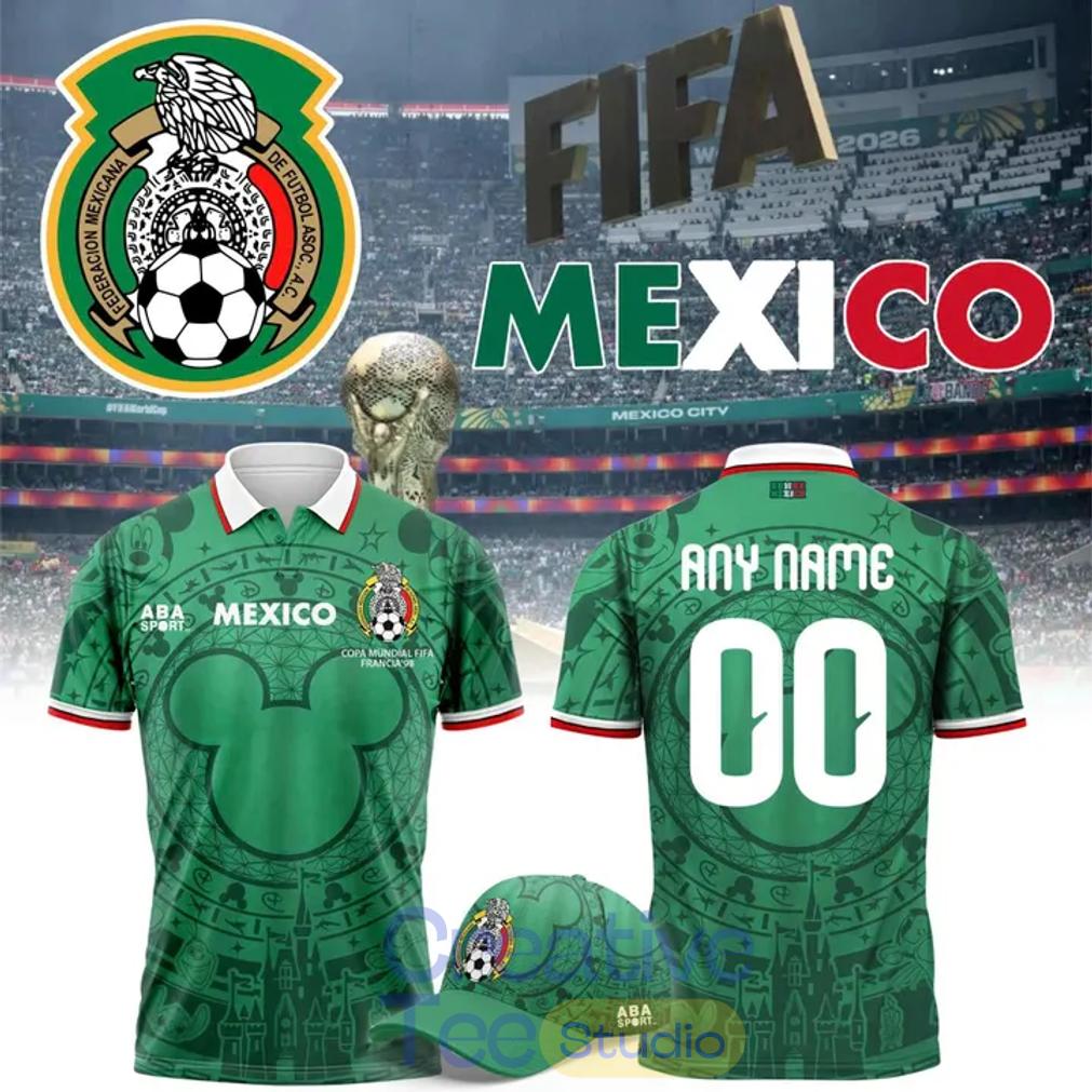 Mexico FIFA World Cup 2026 Disney Mickey Inspired Custom Soccer Jersey Mexico FIFA World Cup 2026 Disney Mickey Inspired Custom Soccer Jersey