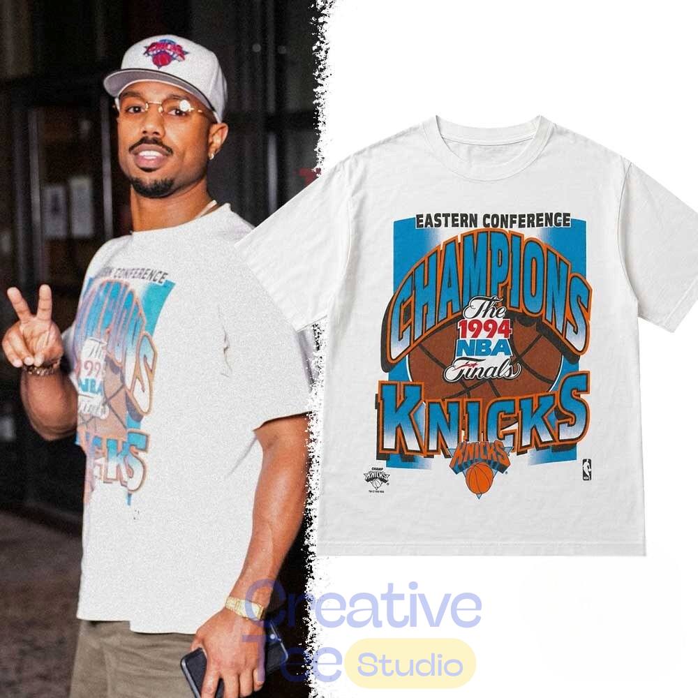 Michael B Jordan At JAY-Z x New York Yankees Stadium 1994 New York Knicks NBA Finals Shirt Michael B Jordan At JAY-Z x New York Yankees Stadium 1994 New York Knicks NBA Finals Shirt