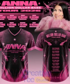 ANNA Million Dollar Babe Tour 2026 Black Football Jersey