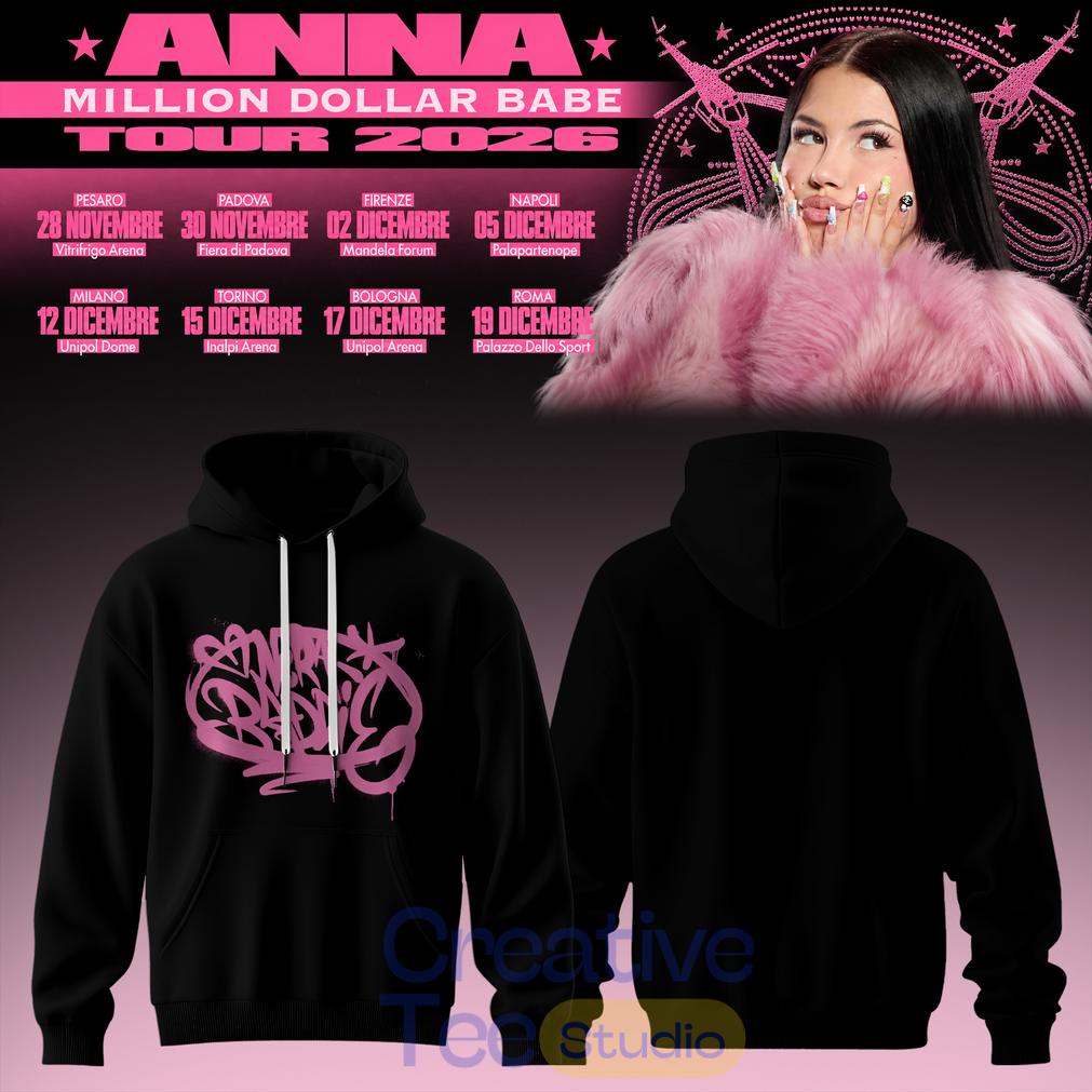ANNA Million Dollar Babe Tour 2026 Black Hoodie ANNA Million Dollar Babe Tour 2026 Black Hoodie