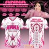 ANNA Million Dollar Babe Tour 2026 White Pink Flame Football Jersey
