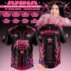 ANNA Million Dollar Babe Tour Black Pink Flame Baseball Jersey
