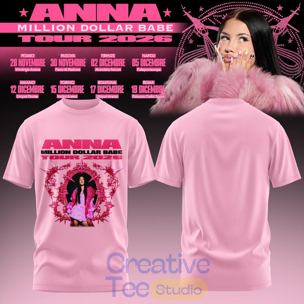 ANNA Million Dollar Babe Tour Pink T-Shirt ANNA Million Dollar Babe Tour Pink T-Shirt