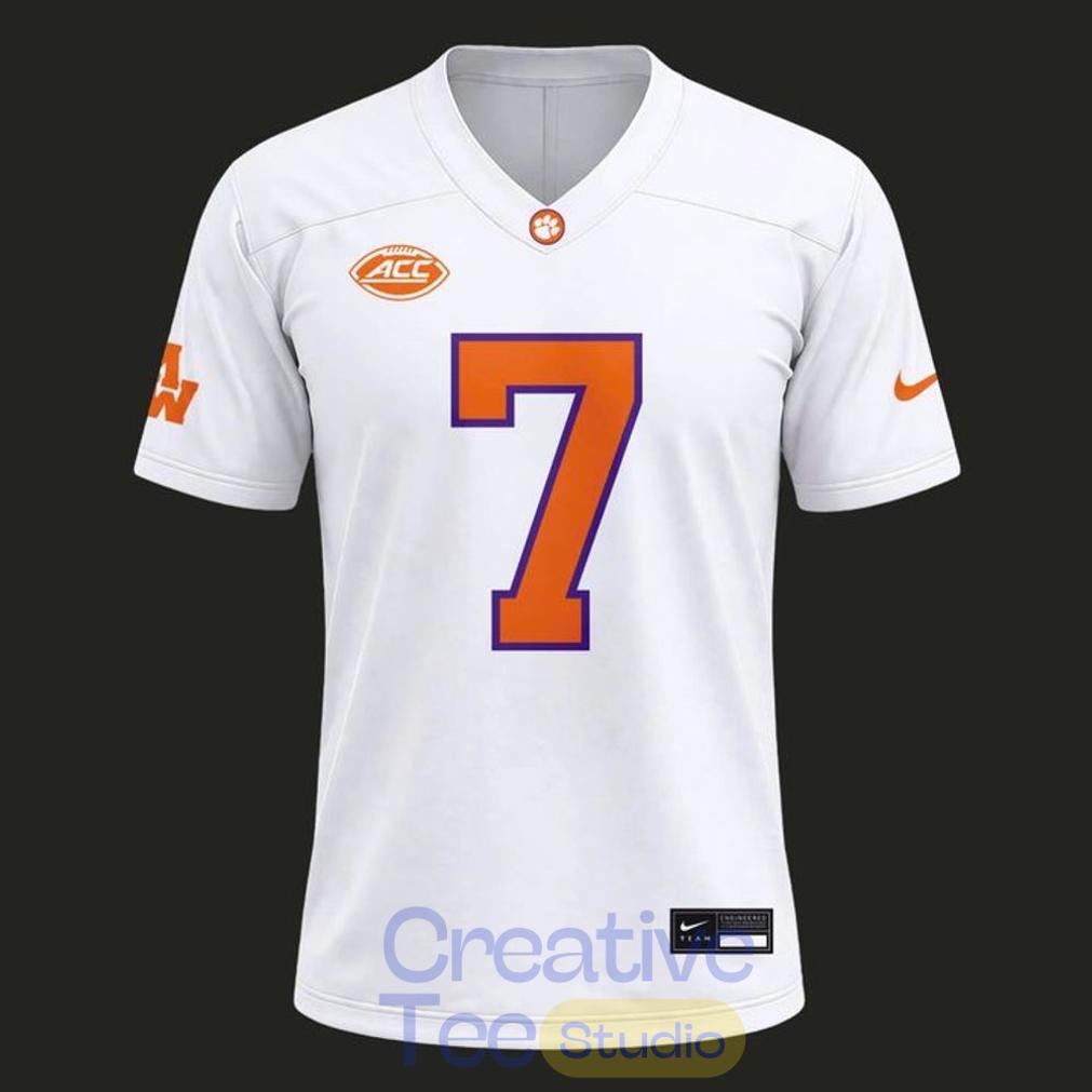 Morgan Wallen x Clemson Tigers White Football Jersey Morgan Wallen x Clemson Tigers White Football Jersey