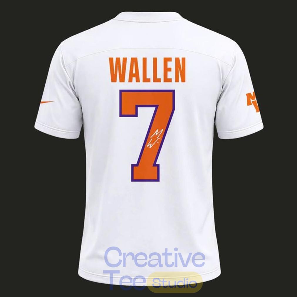 Morgan Wallen x Clemson Tigers White Football Jersey Morgan Wallen x Clemson Tigers White Football Jersey