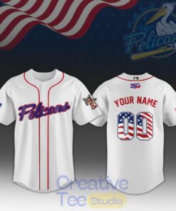Myrtle Beach Pelicans 4th of July Baseball Jersey