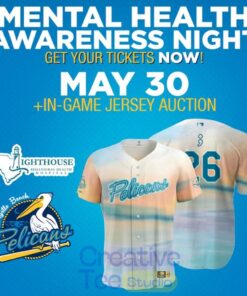 Myrtle Beach Pelicans x Annual Mental Health Awareness Night Baseball Jersey