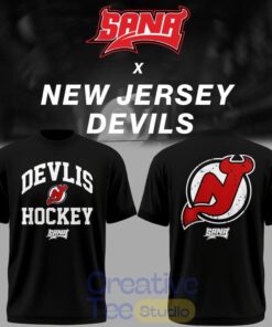 New Jersey Devils x SANA Black T-Shirt New Jersey Devils x SANA Black T-Shirt