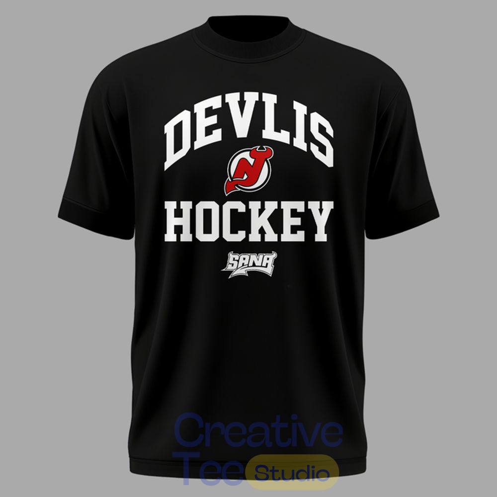 New Jersey Devils x SANA Black T-Shirt New Jersey Devils x SANA Black T-Shirt