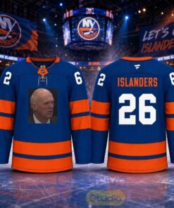 New York Islanders Lou Lamoriello Meme Third Hockey Jersey