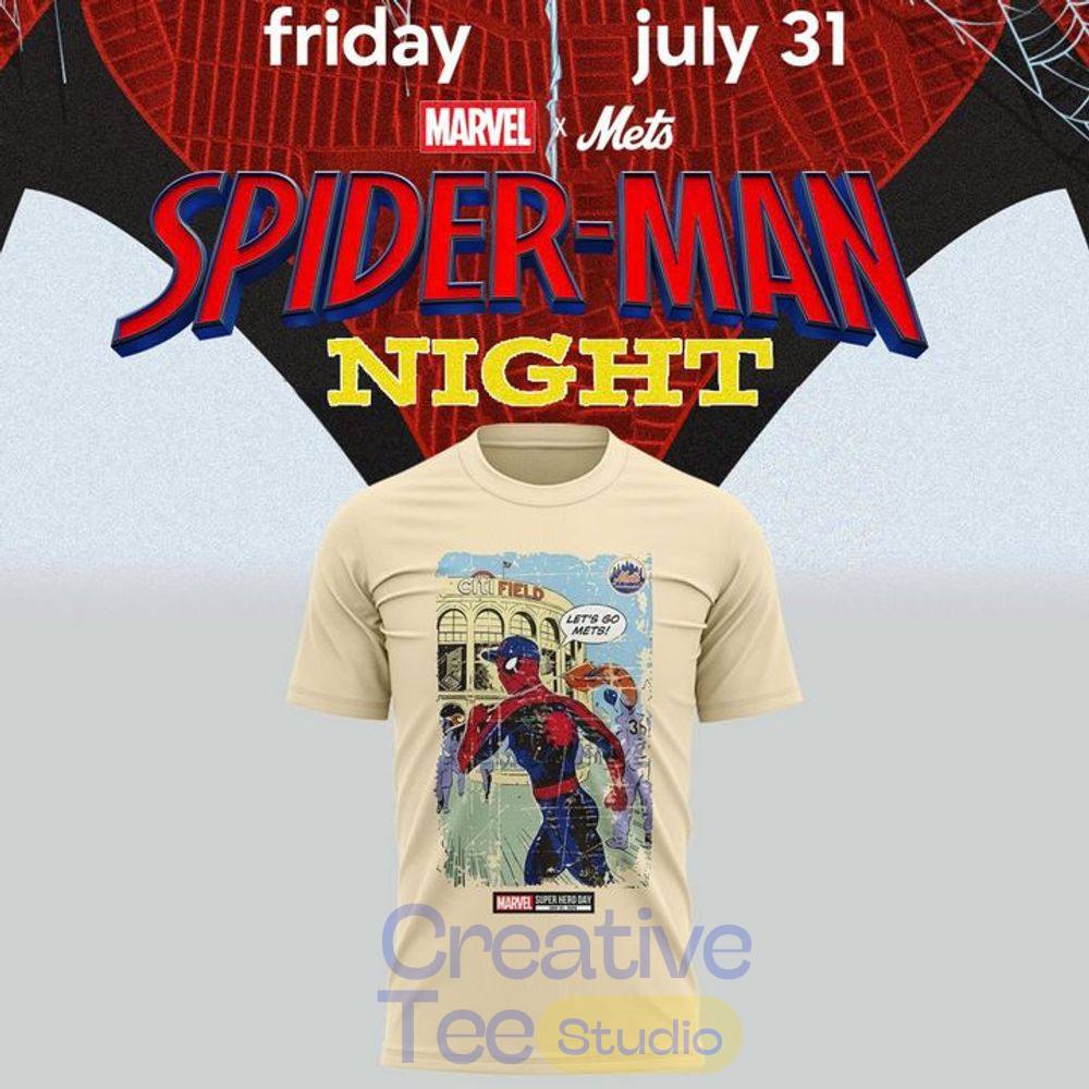 New York Mets x Spider Man Night 2026 T-Shirt New York Mets x Spider Man Night 2026 T-Shirt