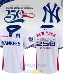 New York Yankees 250 Anniversary Two Button Baseball Jersey