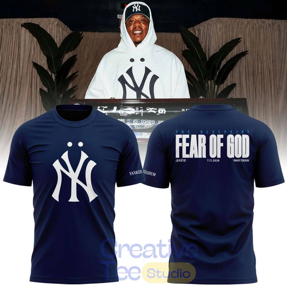 New York Yankees x x Jay-z Fear Of God 2026 Special Navy T-Shirt New York Yankees x x Jay-z Fear Of God 2026 Special Navy T-Shirt