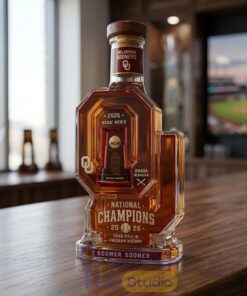 Oklahoma Sooners Baseball 2026 National Champions Commemorative Whiskey Bottle