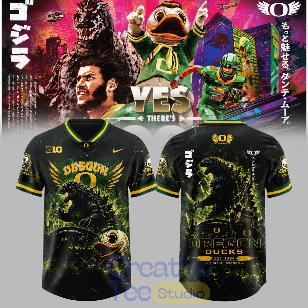 Oregon Ducks x Godzilla Edition Football Jersey Oregon Ducks x Godzilla Edition Football Jersey