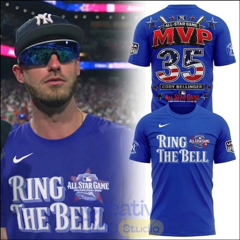 Philadelphia 2026 All-Star Game Cody Bellinger MVP Ring The Bell Baseball T-Shirt Philadelphia 2026 All-Star Game Cody Bellinger MVP Ring The Bell Baseball T-Shirt