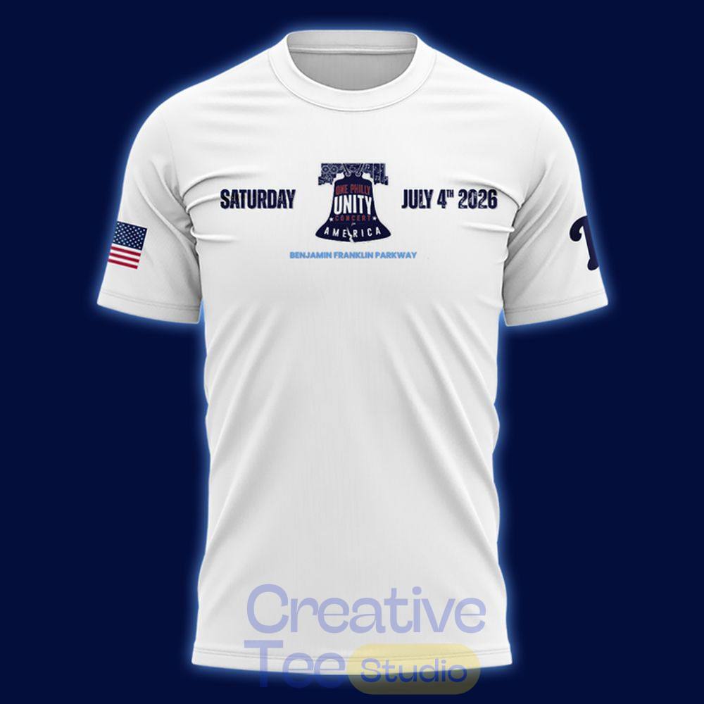 Philadelphia Phillies Celebrate America’s 250th Birthday in Philly White T-Shirt Philadelphia Phillies Celebrate America’s 250th Birthday in Philly White T-Shirt