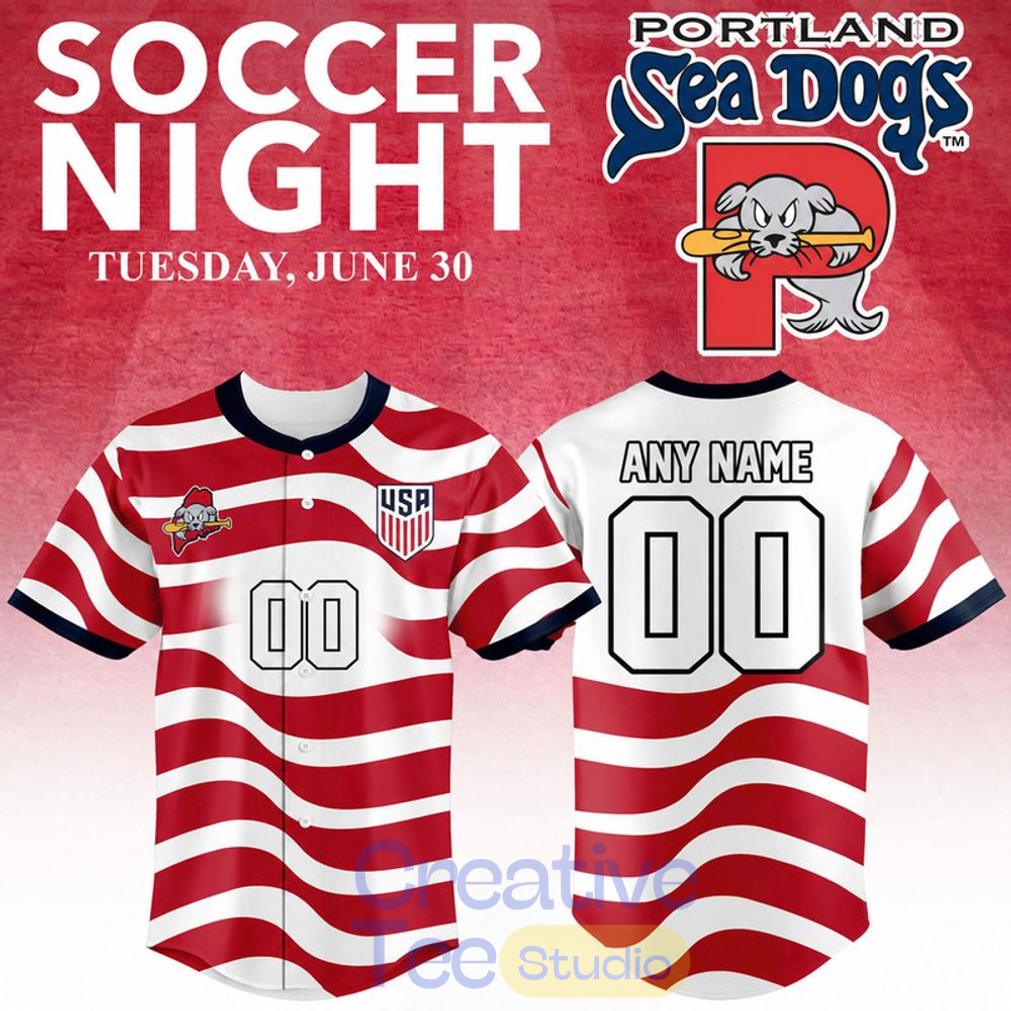 Portland Sea Dogs x Team USA World Cup Soccer Night Baseball Jersey Portland Sea Dogs x Team USA World Cup Soccer Night Baseball Jersey