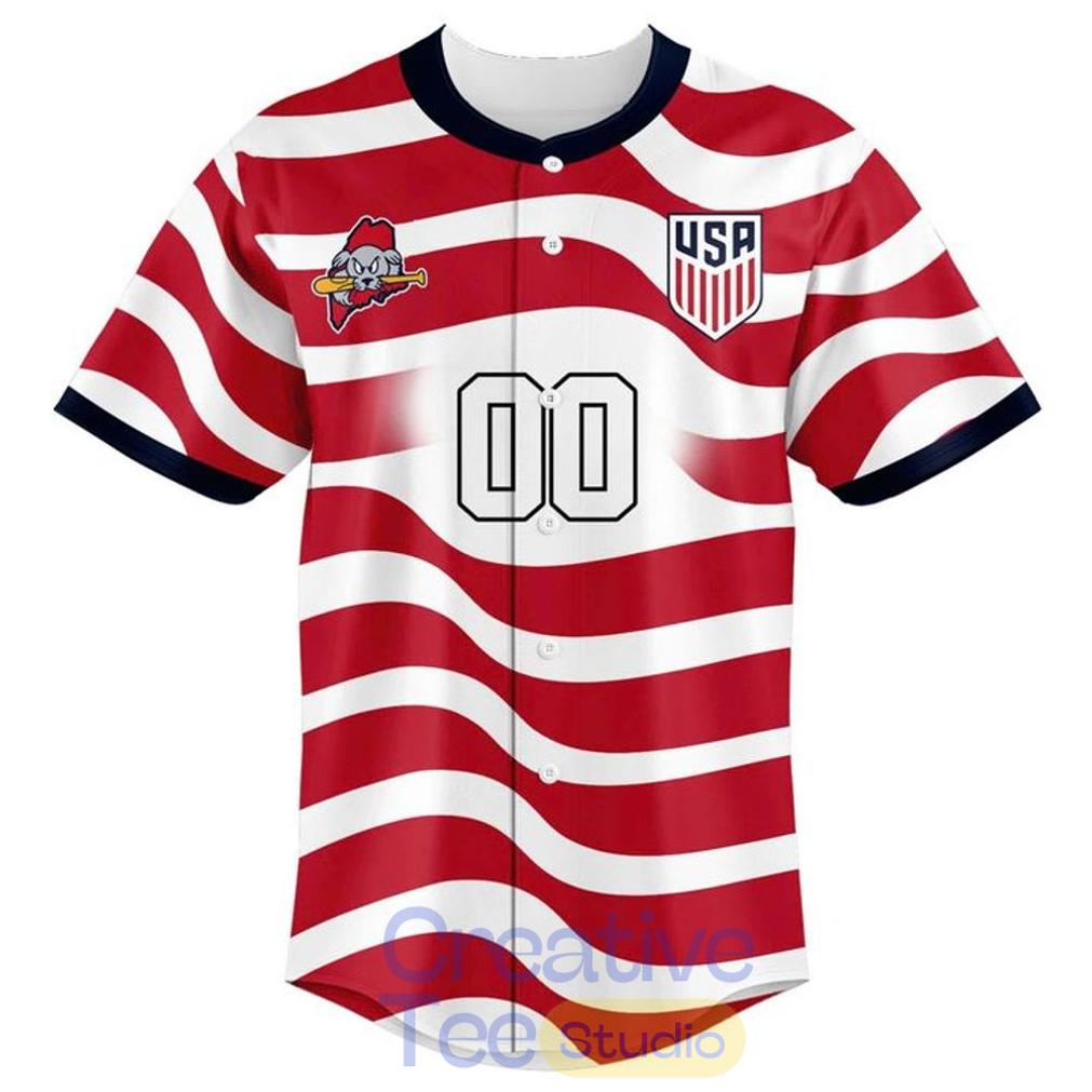 Portland Sea Dogs x Team USA World Cup Soccer Night Baseball Jersey Portland Sea Dogs x Team USA World Cup Soccer Night Baseball Jersey