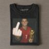 Portuguese Ronaldo Middle Finger T-Shirt Portuguese Ronaldo Middle Finger T-Shirt