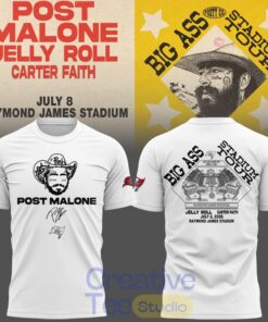 Post Malone Tampa Bay Buccaneers Big Ass Stadium Tour 2026 White Shirt