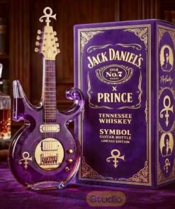 Prince Purple Music Legend Guitar-Shaped Commemorative Whiskey Bottle