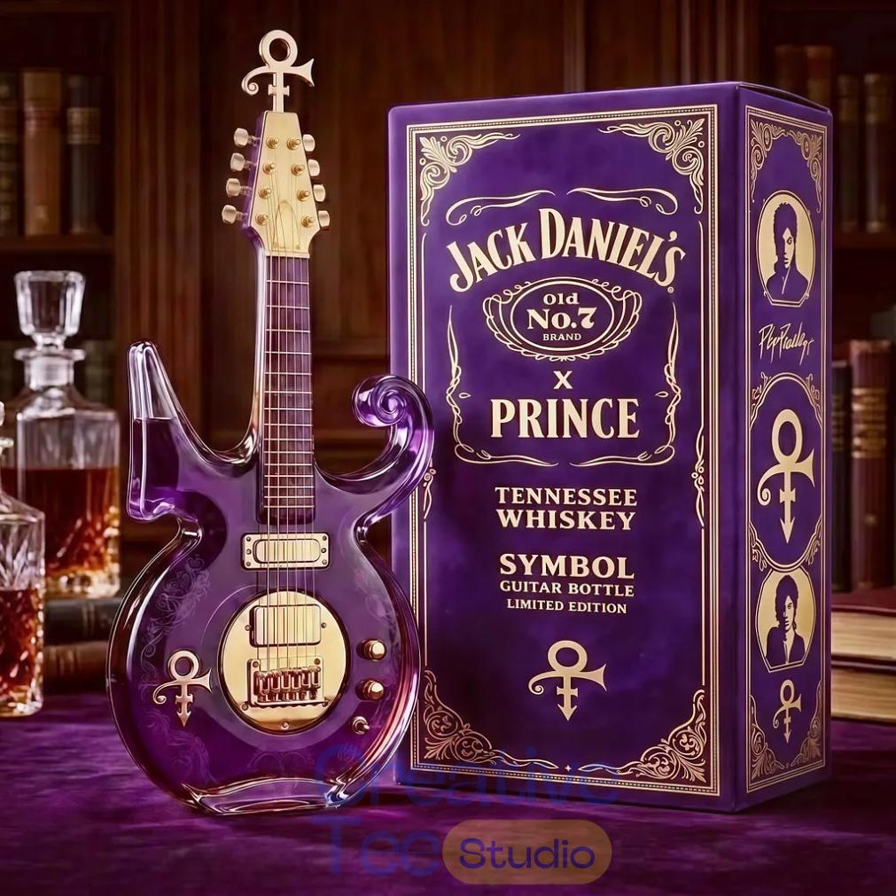 Prince Purple Music Legend Guitar-Shaped Commemorative Whiskey Bottle Prince Purple Music Legend Guitar-Shaped Commemorative Whiskey Bottle