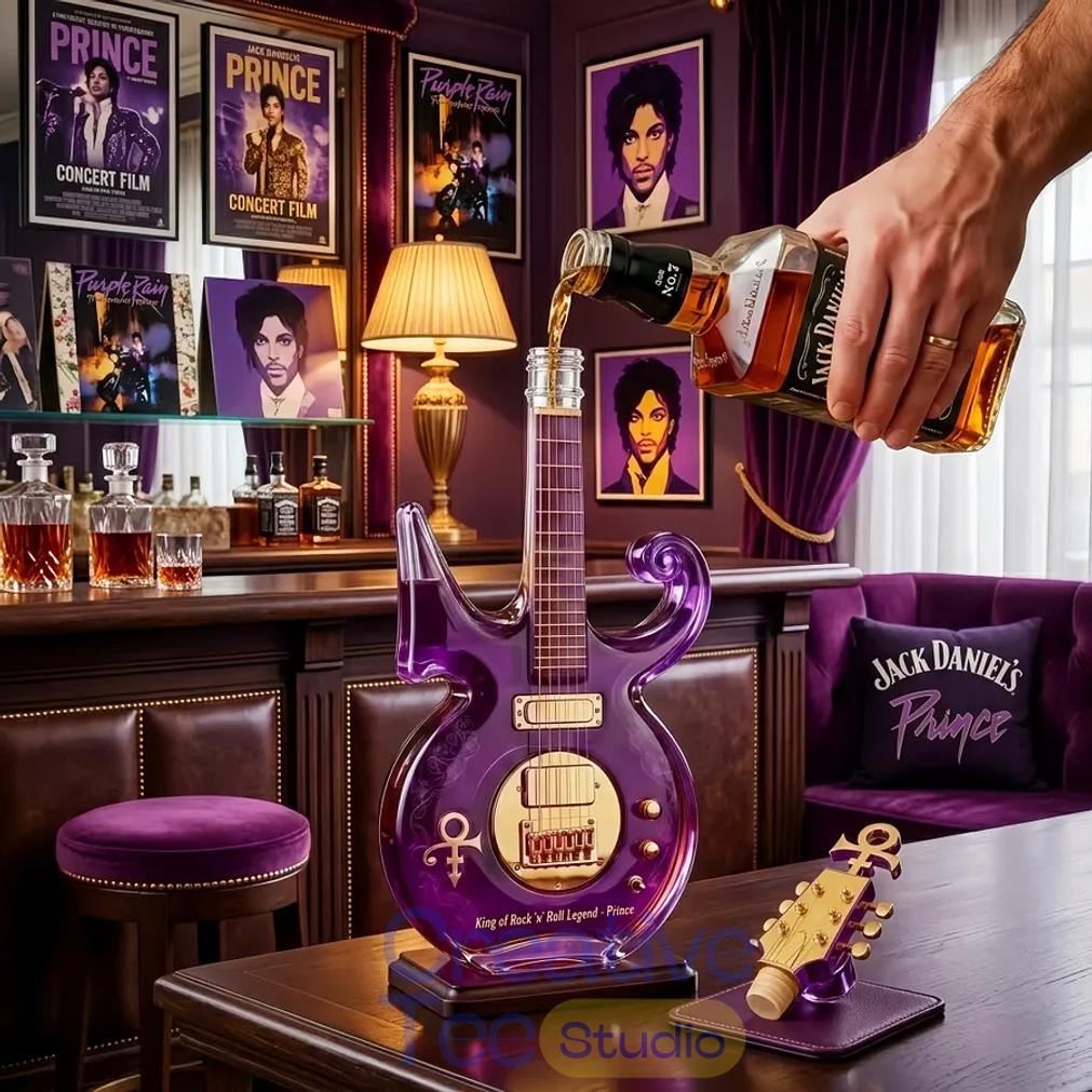 Prince Purple Music Legend Guitar-Shaped Commemorative Whiskey Bottle Prince Purple Music Legend Guitar-Shaped Commemorative Whiskey Bottle