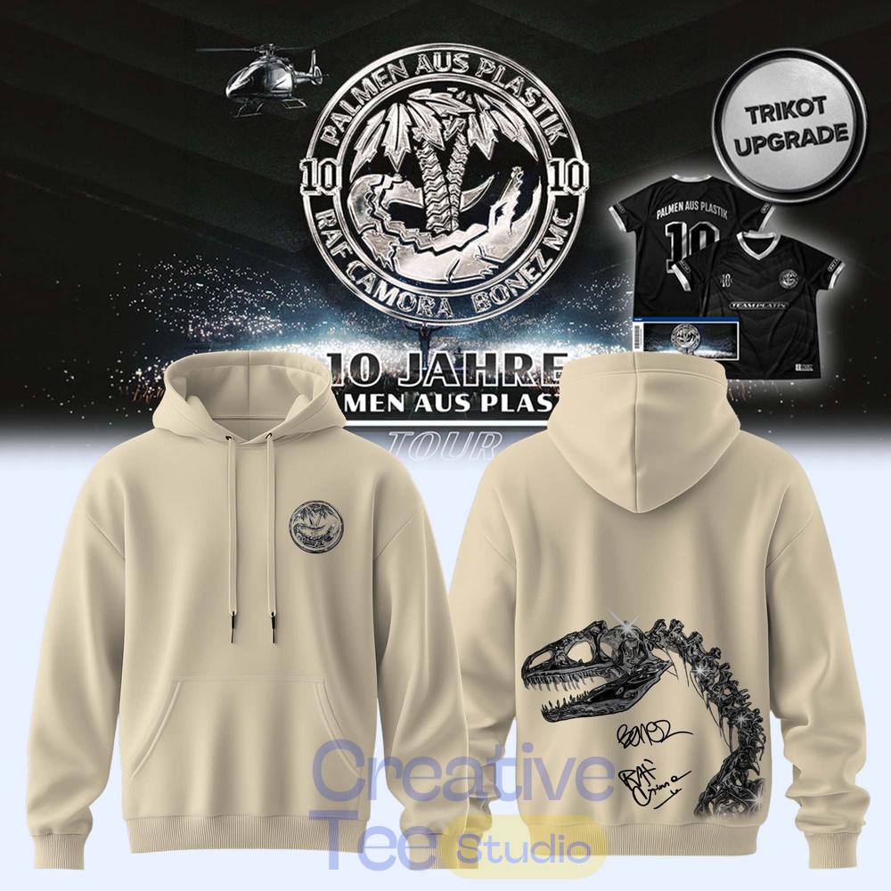 RAF Camora & Bonez MC “10 Jahre Palmen aus Plastik Tour” Hoodie – Cream RAF Camora & Bonez MC “10 Jahre Palmen aus Plastik Tour” Hoodie – Cream