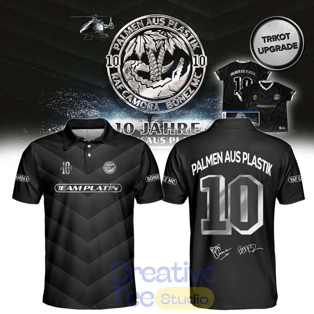 RAF Camora & Bonez MC “10 Jahre Palmen aus Plastik Tour” Polo Shirt RAF Camora & Bonez MC “10 Jahre Palmen aus Plastik Tour” Polo Shirt