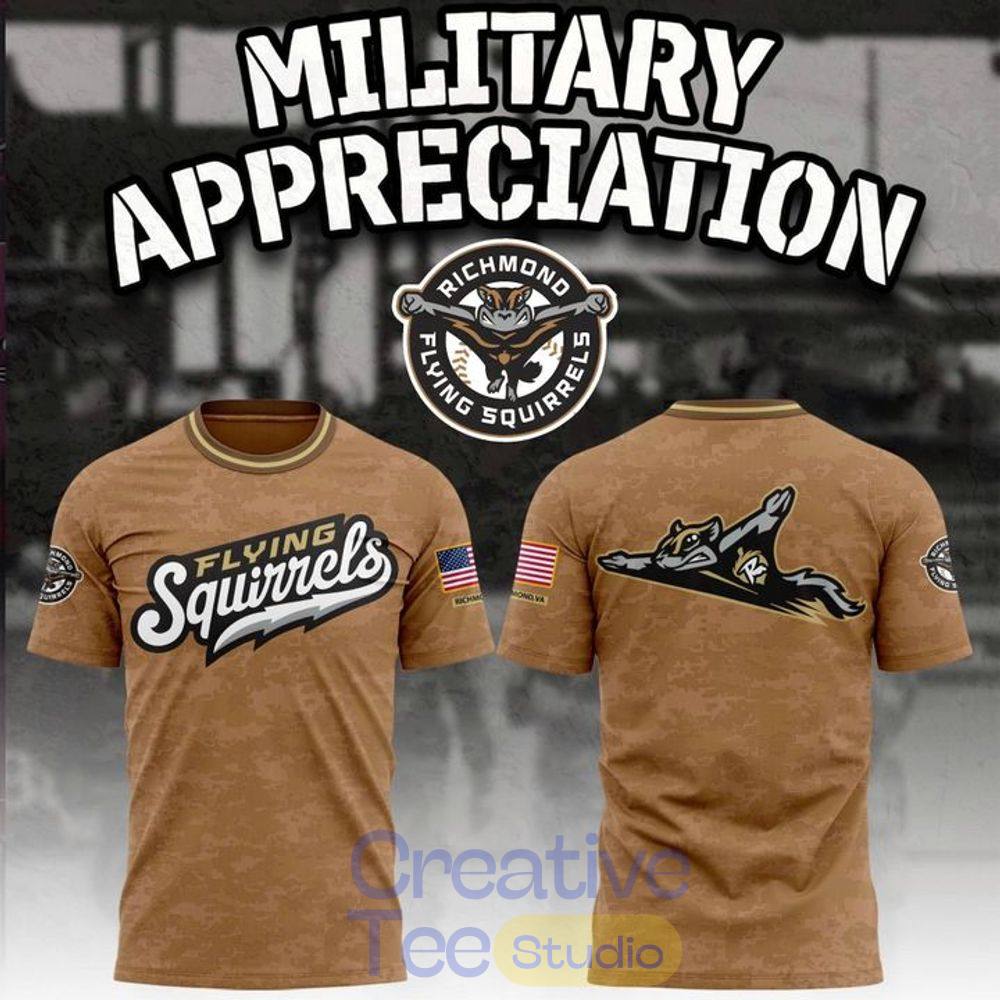 Richmond Flying Squirrels 2026 Military Appreciation Special T-Shirt Richmond Flying Squirrels 2026 Military Appreciation Special T-Shirt