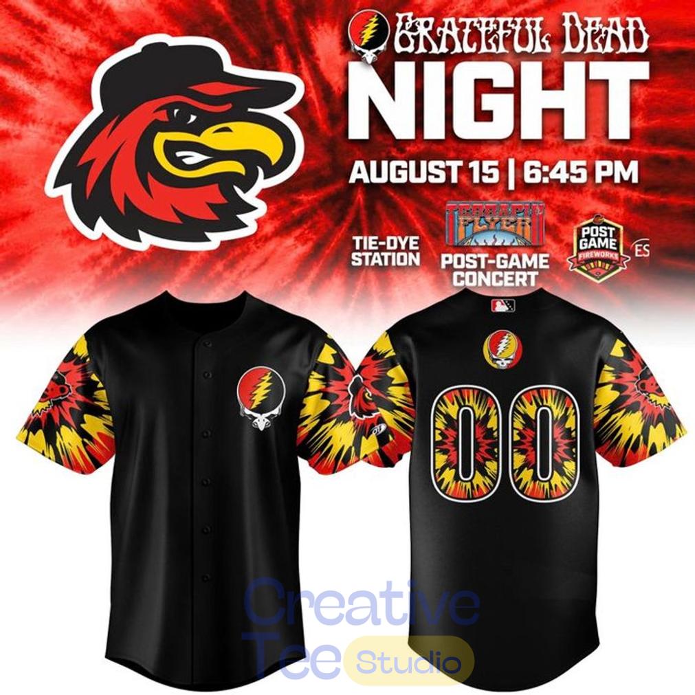 Rochester Red Wings 2026 Grateful Dead Night Special Baseball Jersey Rochester Red Wings 2026 Grateful Dead Night Special Baseball Jersey