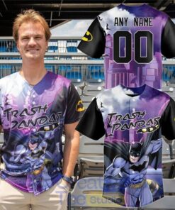 Rocket City Trash Pandas x Batman Superhero Night 2026 Special Baseball Jersey Rocket City Trash Pandas x Batman Superhero Night 2026 Special Baseball Jersey
