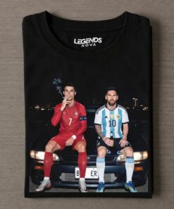 Ronaldo and Messi Classic Retro Soccer Smoke Shirt